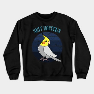 shit happens - aesthetic cockatiel doodle Crewneck Sweatshirt